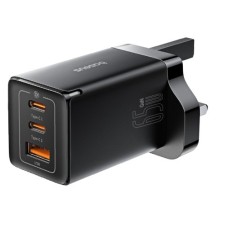 Baseus Charger Wall - 65W USB-Cx2 USB-A UK+100W USB-C Cable Black — Buy in Cyprus with Fast Delivery