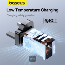 Baseus Charger Wall - 65W USB-Cx2 USB-A UK+100W USB-C Cable Black — Buy in Cyprus with Fast Delivery