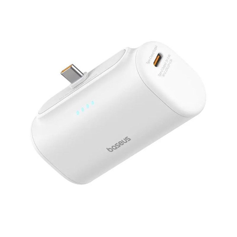 Baseus Powerbank - 20W 5000mAh Plug-In USB-C 20W White — Buy in Cyprus with Fast Delivery