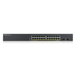 Zyxel SP 26-Port Gigabit PoE Managed Switch, 24 x PoE 170W - GS190024HPV2 - 26-Port, Gigabit PoE, Managed, 24 x PoE 170W
