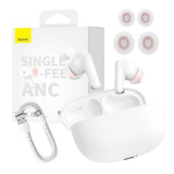 Baseus Headphones In Ear TWS ANC White - MZ10 - In Ear, TWS, ANC, White — Buy in Cyprus with Fast Delivery