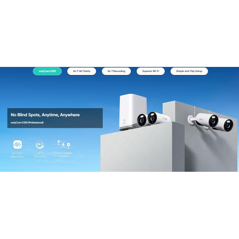 Anker Eufy Security Camera Kit - E330 - 2+1 Home Base — Buy in Cyprus with Fast Delivery
