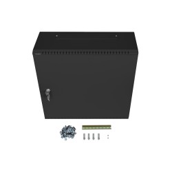 Lanberg Wall Rack - Z34159 - 19'' Low Profile 6U+3U Assembled Black — Buy in Cyprus with Fast Delivery