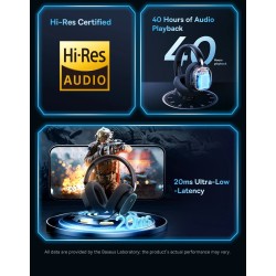 Baseus Wireless Headphones For PS5 PC Switch Gaming AeQur GH02 Black — Buy in Cyprus with Fast Delivery