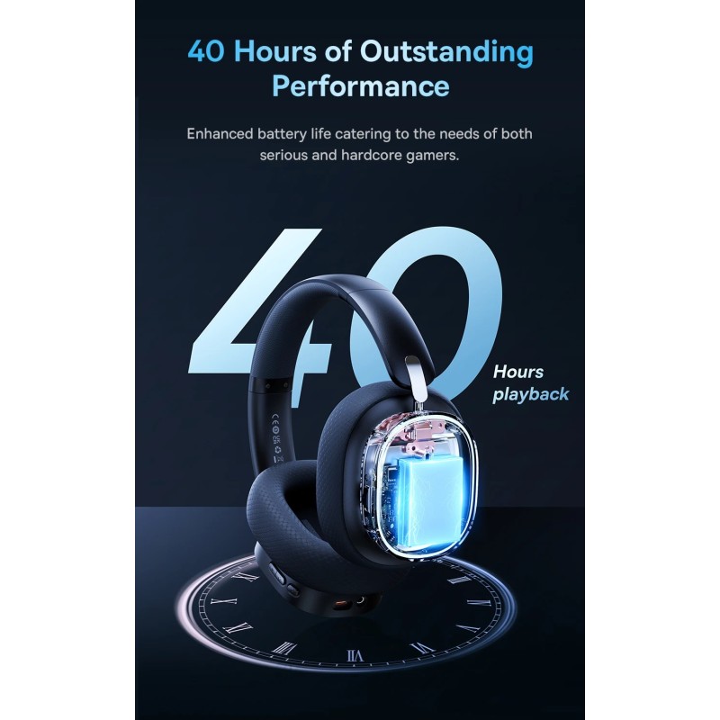 Baseus Wireless Headphones For PS5 PC Switch Gaming AeQur GH02 Black — Buy in Cyprus with Fast Delivery