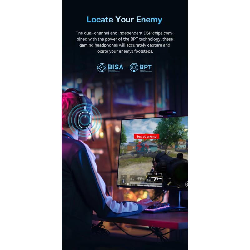 Baseus Wireless Headphones For PS5 PC Switch Gaming AeQur GH02 Black — Buy in Cyprus with Fast Delivery