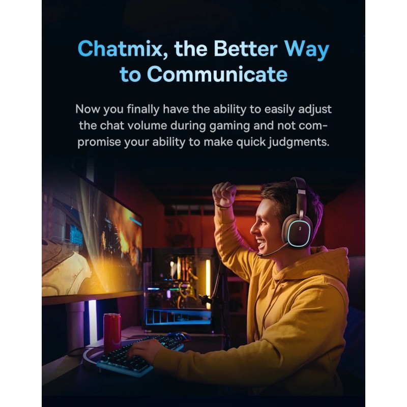 Baseus Wireless Headphones For PS5 PC Switch Gaming AeQur GH02 Black — Buy in Cyprus with Fast Delivery