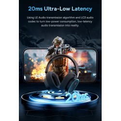 Baseus Wireless Headphones For PS5 PC Switch Gaming AeQur GH02 Black — Buy in Cyprus with Fast Delivery