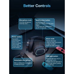 Baseus Wireless Headphones For PS5 PC Switch Gaming AeQur GH02 Black — Buy in Cyprus with Fast Delivery