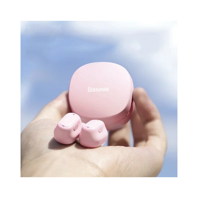 Baseus Headphones In Ear TWS Encok - WM01 - Pink — Buy in Cyprus with Fast Delivery