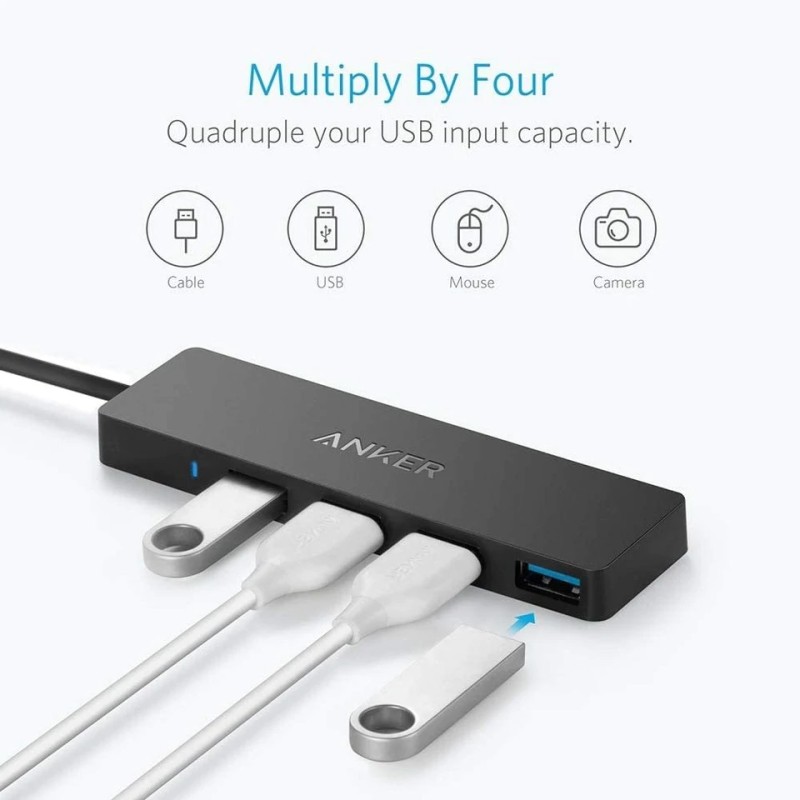 Anker USB-A Hub - 3.0 Ultra Slim 4-Ports — Buy in Cyprus with Fast Delivery