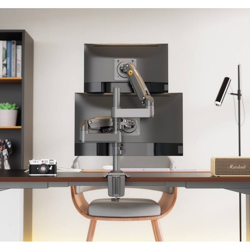 NBMounts Twin Arm Gas Desktop Monitor Mount (upgraded version) - H180 - Twin Arm Gas Desktop Monitor Mount (upgraded version)