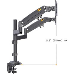 NBMounts Twin Arm Gas Desktop Monitor Mount (upgraded version) - H180 - Twin Arm Gas Desktop Monitor Mount (upgraded version)