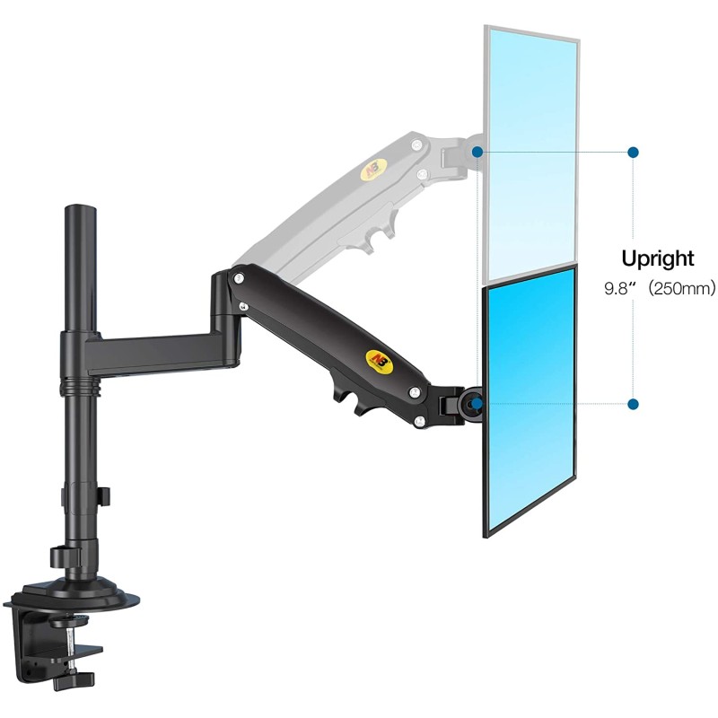 NBMounts Twin Arm Gas Desktop Monitor Mount (upgraded version) - H180 - Twin Arm Gas Desktop Monitor Mount (upgraded version)