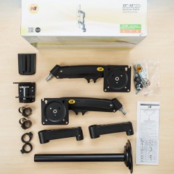 NBMounts Twin Arm Gas Desktop Monitor Mount (upgraded version) - H180 - Twin Arm Gas Desktop Monitor Mount (upgraded version)