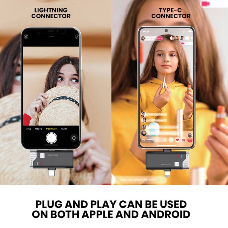 SonicGear Wireless 2x Lavalier ClipOn Microphones - WLM3000 DUO - SonicGear Wireless 2x Lavalier ClipOn Microphones