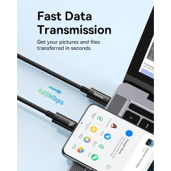 Baseus Cable USB-C to USB-C Tungsten Gold Black - 240W 1.0m — Buy in Cyprus with Fast Delivery