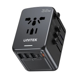 Unitek Universal Travel Wall Charger - P1121A - 35W 2xUSB-C + 3xUSB-A — Buy in Cyprus with Fast Delivery