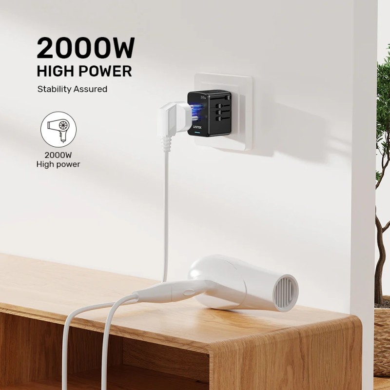 Unitek Universal Travel Wall Charger - P1121A - 35W 2xUSB-C + 3xUSB-A — Buy in Cyprus with Fast Delivery