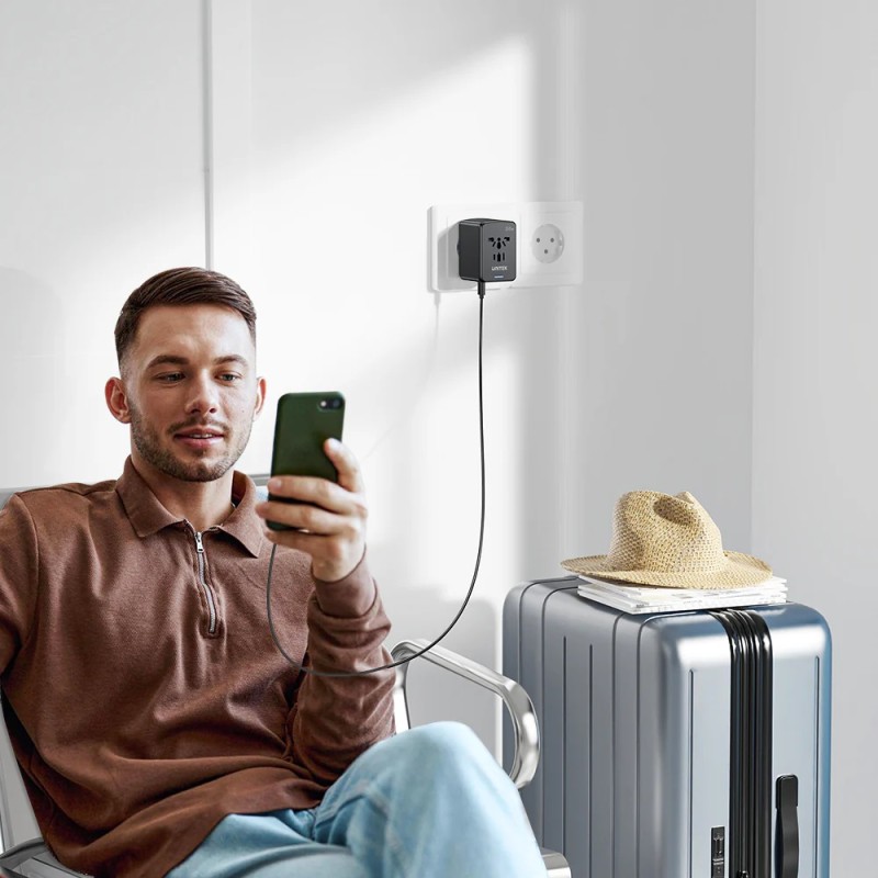 Unitek Universal Travel Wall Charger - P1121A - 35W 2xUSB-C + 3xUSB-A — Buy in Cyprus with Fast Delivery