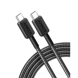 Anker Mobile Cable - 322 - USB-C to USB-C Cable 1.8m Braided Black — Buy in Cyprus with Fast Delivery