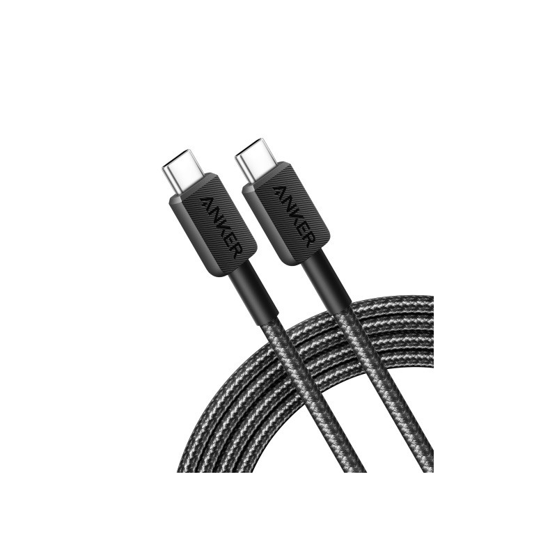 Anker Mobile Cable - 322 - USB-C to USB-C Cable 1.8m Braided Black — Buy in Cyprus with Fast Delivery