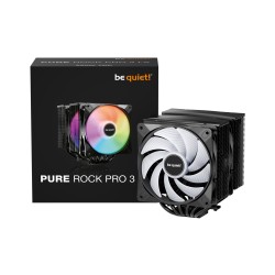be quiet! Pure Rock Pro 3 LX - BK043 - Black, Dual 120mm PWM Fans, 6 Heatpipes, 250W TDP — Buy in Cyprus with Fast Delivery
