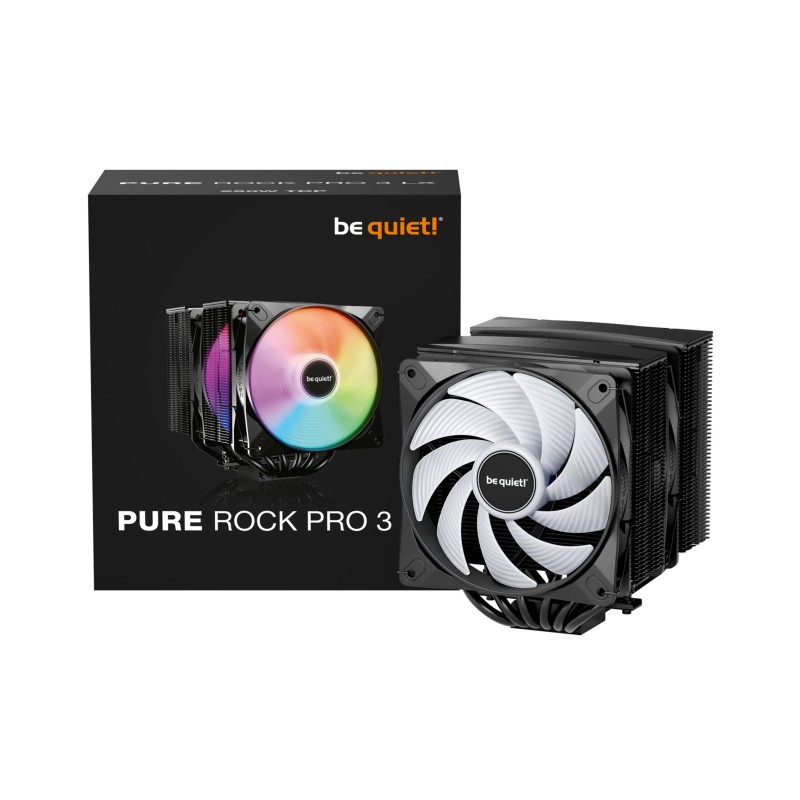 be quiet! Pure Rock Pro 3 LX - BK043 - Black, Dual 120mm PWM Fans, 6 Heatpipes, 250W TDP — Buy in Cyprus with Fast Delivery