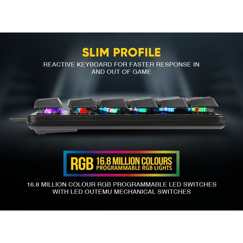 Armaggeddon Low Profile Mechanical Keyboard - SMK-9R - 87 Black Switch Keys — Buy in Cyprus with Fast Delivery