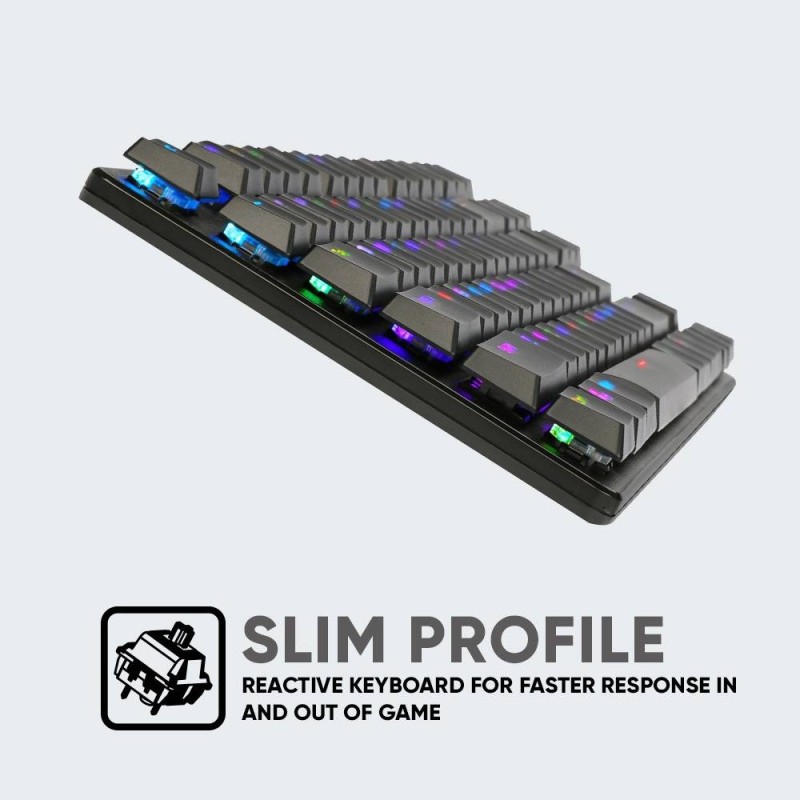 Armaggeddon Low Profile Mechanical Keyboard - SMK-9R - 87 Black Switch Keys — Buy in Cyprus with Fast Delivery