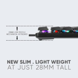 Armaggeddon Low Profile Mechanical Keyboard - SMK-9R - 87 Black Switch Keys — Buy in Cyprus with Fast Delivery