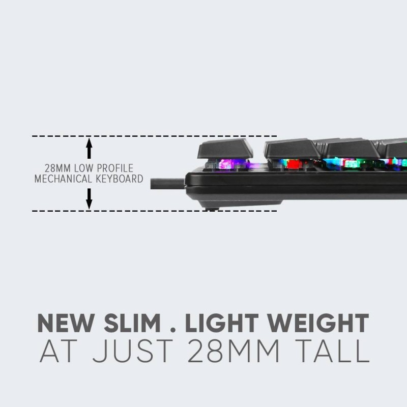 Armaggeddon Low Profile Mechanical Keyboard - SMK-9R - 87 Black Switch Keys — Buy in Cyprus with Fast Delivery