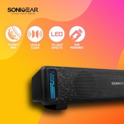 SonicGear SONICBAR USB RGB Soundbar Black - U200 - USB RGB Soundbar Black — Buy in Cyprus with Fast Delivery