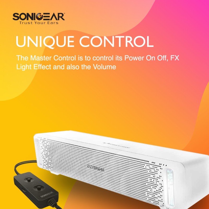 SonicGear SONICBAR USB RGB Soundbar Black - U200 - USB RGB Soundbar Black — Buy in Cyprus with Fast Delivery