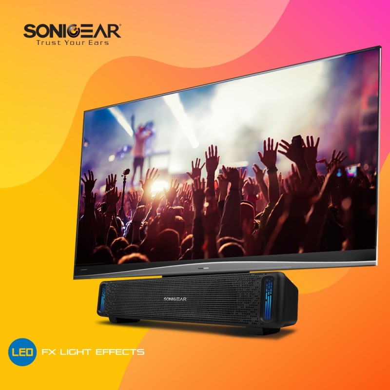 SonicGear SONICBAR USB RGB Soundbar Black - U200 - USB RGB Soundbar Black — Buy in Cyprus with Fast Delivery