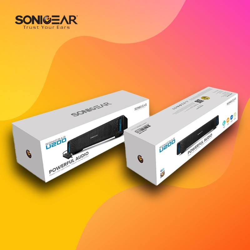 SonicGear SONICBAR USB RGB Soundbar Black - U200 - USB RGB Soundbar Black — Buy in Cyprus with Fast Delivery