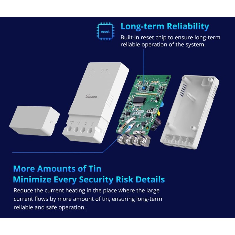Sonoff WiFi Smart Switch POW Origin Smart Power Meter - POWR3 - 16A — Buy in Cyprus with Fast Delivery