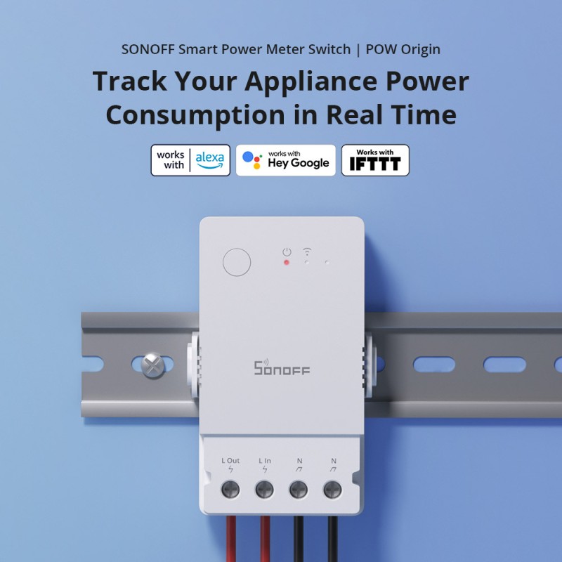 Sonoff WiFi Smart Switch POW Origin Smart Power Meter - POWR3 - 16A — Buy in Cyprus with Fast Delivery