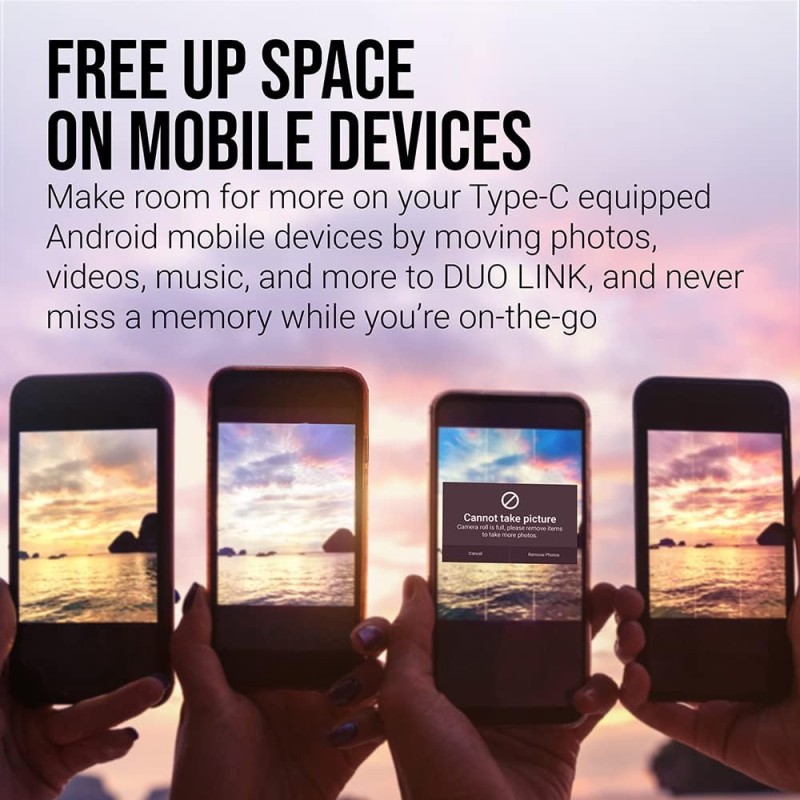 PNY Flash Drive Duo Link USB 3.2 Dual Connector OTG Capless Swivel 256GB Black FDI256DULINKTYC