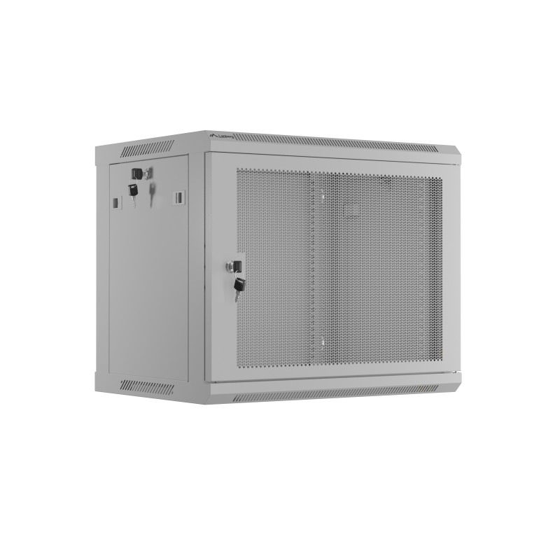 Lanberg Wall Rack 19'' with Perforated Door - 4U 45cm Grey FLAT PACKED — Buy in Cyprus with Fast Delivery