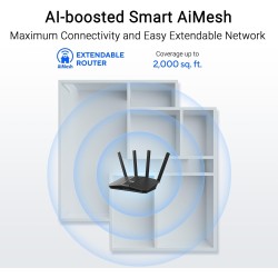 ASUS WLAN Router - BE3600 - Wi-Fi 7 Dual Band 2.5GbE VPNFusion USB RT-BE58U — Buy in Cyprus with Fast Delivery