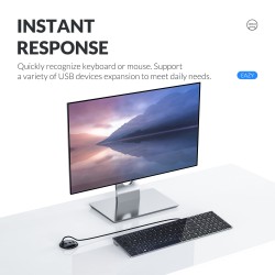 Orico USB-A Hub - DESK-4U - USB-A Hub 4Port USB3.0 Desktop Mount — Buy in Cyprus with Fast Delivery