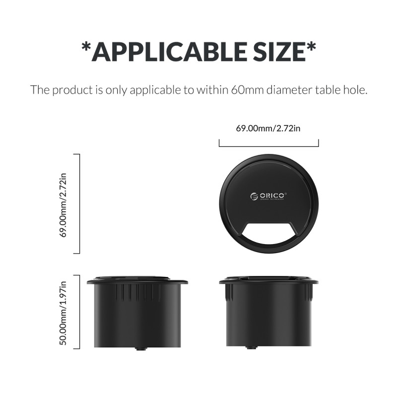 Orico USB-A Hub - DESK-4U - USB-A Hub 4Port USB3.0 Desktop Mount — Buy in Cyprus with Fast Delivery