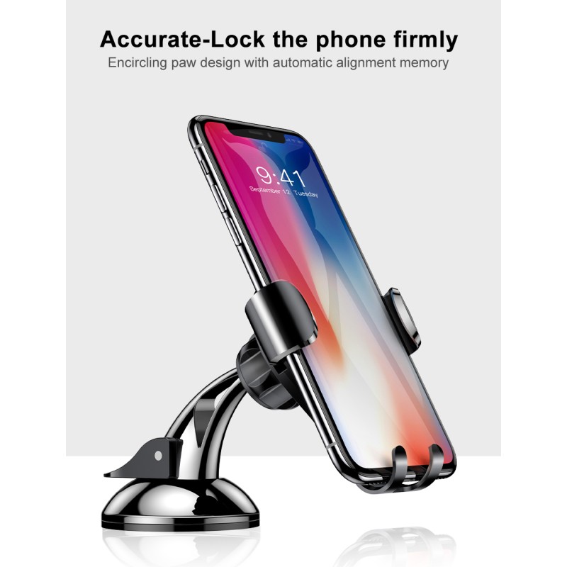 Baseus Osculum Type Gravity Dashboard Car Mount - SUYL-XP0S - Osculum Type Gravity Dashboard Car Mount Black