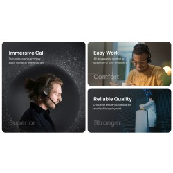 Yealink Headset Wireless Bluetooth 3-Mic NC with BT Dongle - BH70 - Dual Teams — Buy in Cyprus with Fast Delivery