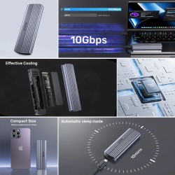 Unitek USB-C NVME PCIe Enclosure 10Gbps - S1241B - USB-C, NVME PCIe Enclosure, 10Gbps — Buy in Cyprus with Fast Delivery