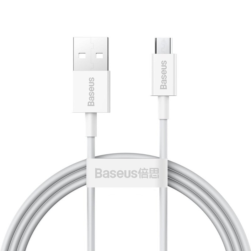 Baseus Superior Series USB to Micro - 2A 1m White — Buy in Cyprus with Fast Delivery