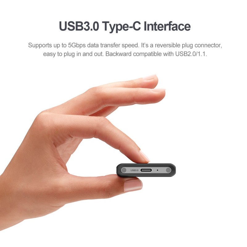 Unitek USB3.0 M.2 SSD SATA Aluminium Enclosure - Y-3365 - USB3.0 M.2 SSD SATA Aluminium Enclosure
