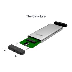 Unitek USB3.0 M.2 SSD SATA Aluminium Enclosure - Y-3365 - USB3.0 M.2 SSD SATA Aluminium Enclosure