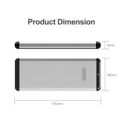Unitek USB3.0 M.2 SSD SATA Aluminium Enclosure - Y-3365 - USB3.0 M.2 SSD SATA Aluminium Enclosure